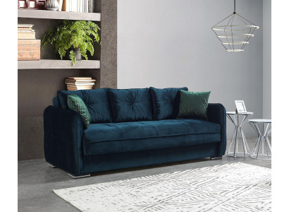 Dzīvojamā istaba Dīvāns 3 vietu dizaina stila mēbeles Atpūtas dīvāns 3-vietigs Moderns dīvāns Zils Jauns