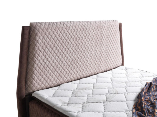 Gulta dizains Gultas Luksusa gultas Polster Gulvājs Mēbeles Boxspring Brūna
