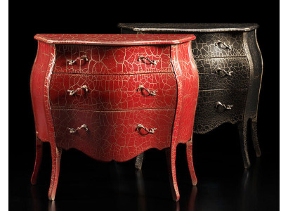 Itāļu mēbeles Sarkanā komoda ar plauktiem Komodes kumodzi kumodes koks Jaunums