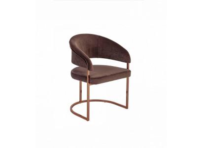 Brūns luksusa ēdamistabas krēsla modernais apdare ar auduma mēbelēm jaunais