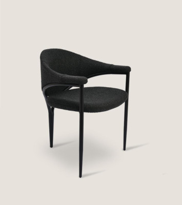 Melns dizaina krēsls Greznas ēdamistabas vienvietīgs moderns mēbeles.