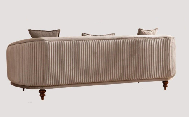 Dīvāns 3 vietām Elegants krēsls Moderns luksusa dizains Koka mēbeles Piekariņš