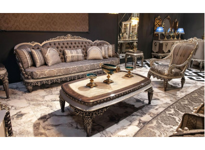 Taupe Klasiskā Chesterfield sofa komplekts 3+1+1 turvjas rotaļlieta dīvāns.