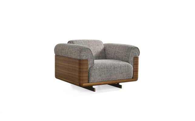 Sofas komplekts Brunais auduma mīksto mēbelu komplekts