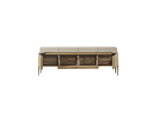 Sideboard skapis komoda koksnes brūns ēdamistabas skapis komodes