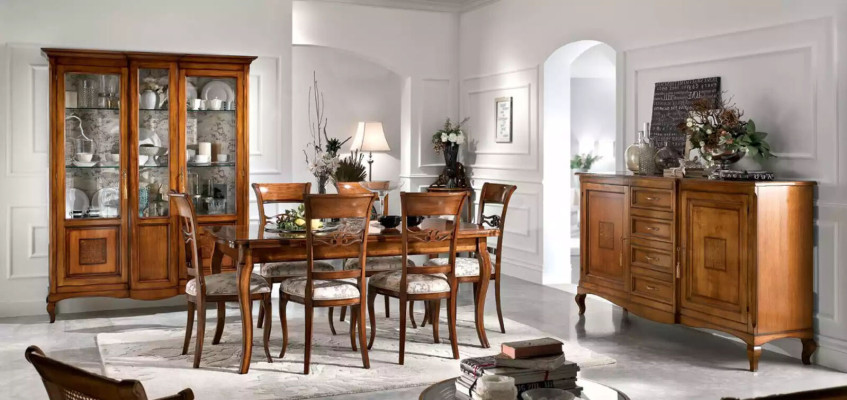 Ēdamgalds 6x krēsli ēdamistaba ēdienkopa koksnes sideboard 9 gab. komplekts