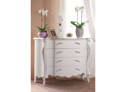 Komodas balts guļamistabas dizains klasika luksusa koka komoda Sideboard