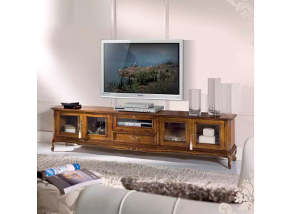 Izklaidzes mebeles Klasiska stila koka ekskluzīvā TV stenda zemas skapja platbedošanas.