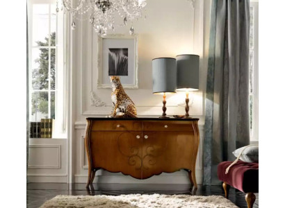 Sideboard Brūns koks Komodes Itāļu mēbeles Mēbeles Skapji