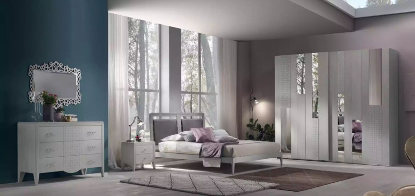 Gulta 2x naktsstendes 3 gab. guļamistabas komplekts dizains Luxury Classic Furniture
