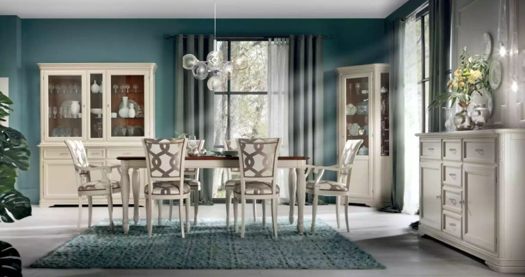 Klasiskā mēbeļu Itāļu mēbeļu koks Bālas Vitrīna Vitrīnskaplis