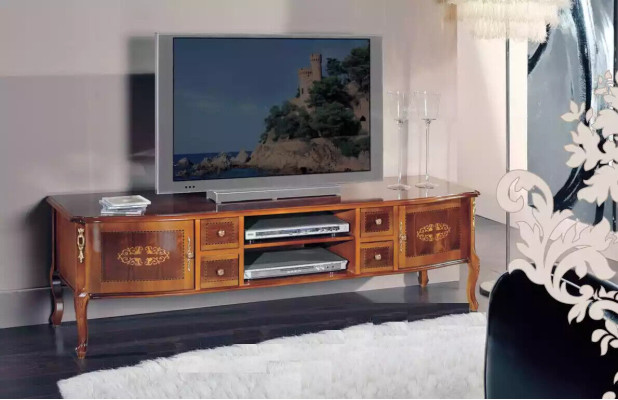 Klasiskās TV skapji RTV koka dzīvojamā istaba brūni mēbeles galdiņi komodes