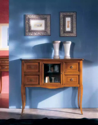 Klasiskais stila komoda plaukt wohnzimmer koka akts braun neu