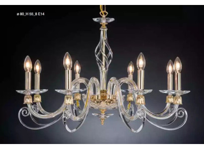 Kronšķe Debesu lampa 8x Lampas Luksusa griestu lampa lampa Lustērs Kristāls