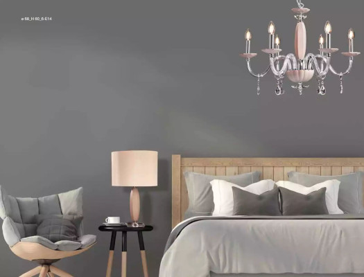 Stilīga moderna beža griestu lampas ar 6 spuldzēm jauna