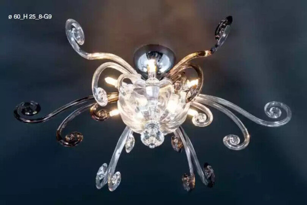 Gredzens griestu lustrs luksusa griestu lampa prīzām kristāls māksla