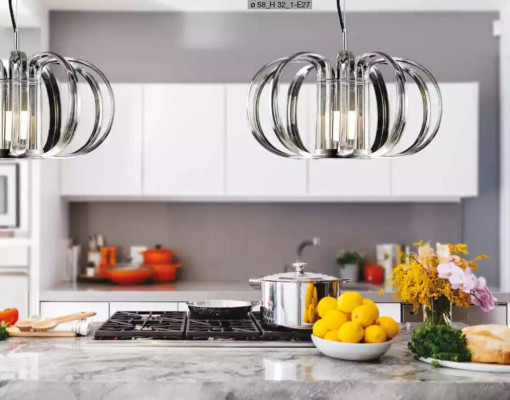 Griestu lampa Pelēka Luksusa Liustris Jauna griestu lampa Moderns lampulements