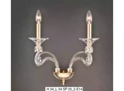 Sienas lampa dizains Luksusa sienas lampa Vesturē Kristāls jauns