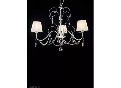 Luksusa kristāla griestu lustra ar stilīgu 3 lampu svītru.