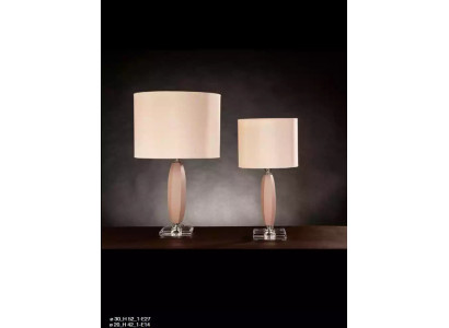 Klasiskā beige kristāla galda lampa plīseņu žurnālu galda lampa birojā lampa