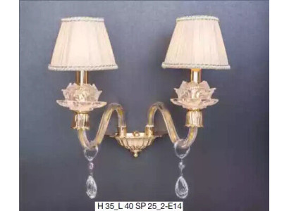 Stilīga sienas lampa Klasiskā sienas lampa zelta krāsā luksusa vainags