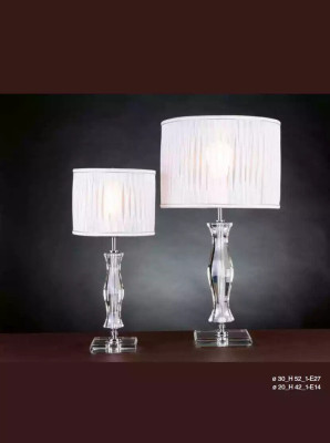 Klasiska baltā galdlampu rakstāmgalds lampa kristāla apgaismojums