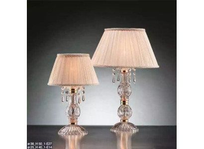 Antīkais stils Beža lampa Galda lampa Gaisma Kronlochters Kristāla Galds lampas