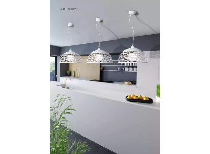 Baltais gliemezis griestu kronšteinu apgaismojuma lampa ēdamistabai