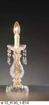 Stila galdi lampa antīkā stilā, greznas sveču lampa kristālsinnieks.