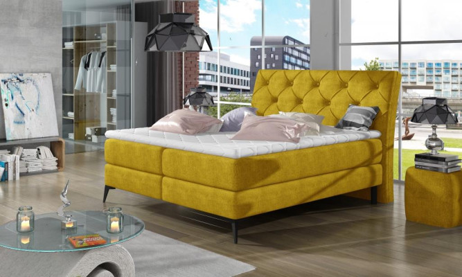 Luxus Boxspring gultas veļa Viesnīca Zaļa Gultu guļamistabas mēbeles dizains Samts Jauns