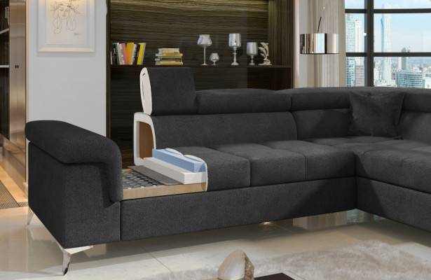 Stūra dīvāns L-formas dīvāns gulta dizains polster sofa gulta funkcija tekstils sofa