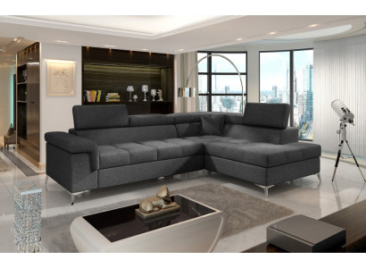 Stūra dīvāns L-formas dīvāns gulta dizains polster sofa gulta funkcija tekstils sofa
