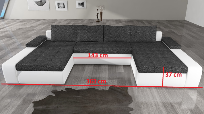 XXL Lielais guļamo dīvāns atpūtas istaba stūra dīvāna komplekts Polster Couch tīrīšanas komplekts