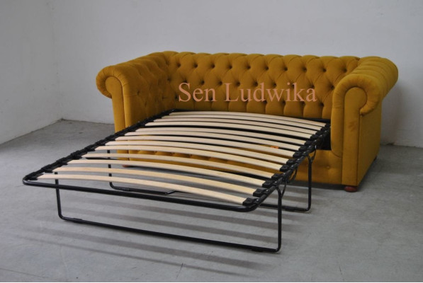 Chesterfield trīsvietīgs dīvāns, samta dīvāns, spilvenu guļamdīvāns, dīvāns ar gultas funkciju, jauns