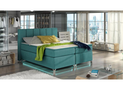 Luksusa dizainera gultas bārs gultas dizainera gulta Boxspring tekstils 180x200 Jauna