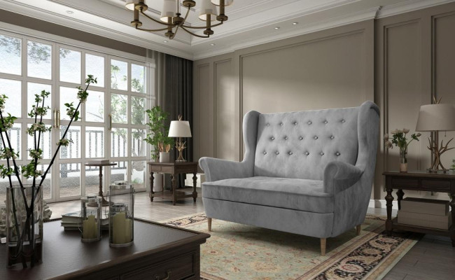 Banka Chesterfield divvietīgā dīvāna dīvāns ar velveta apdari
