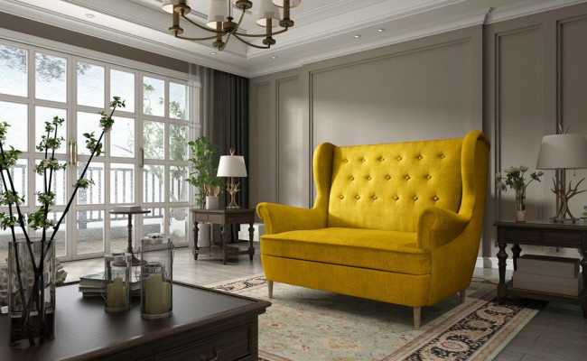 Banka Chesterfield divvietīgā dīvāna dīvāns ar velveta apdari