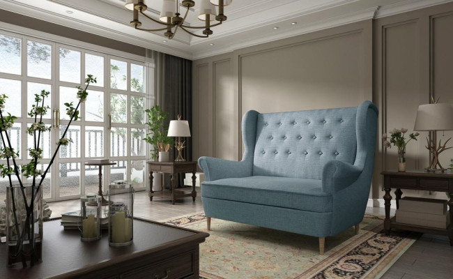 Banka Chesterfield divvietīgā dīvāna dīvāns ar velveta apdari