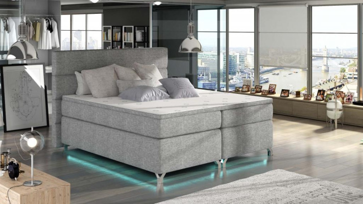 Boxspring gulta Dubultgulta Ādas gulta Gultas Pamatne Gulēšanas istabas Mēbeles 180x200
