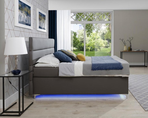 Boxspring gulta Dubultgulta Ādas gulta Gultas Pamatne Gulēšanas istabas Mēbeles 180x200