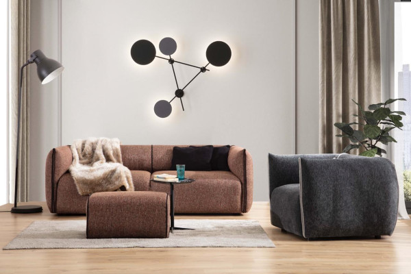 Sofas komplekts ar 4+3+1 sēdvietām, mēbelu komplekts, kopplaiks 3 gabalus, jauns