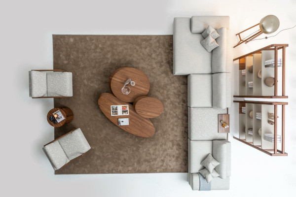 Stūra dīvāns Dzīvojamā istaba Mēbeles Moderns Dīvāns L-formas Lux Couch Jauna Pelēka