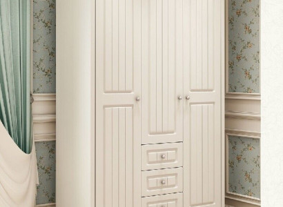 Vienskops stils Mēbeles Klasiskais skapis Skapis Koks Guļamistaba Balts