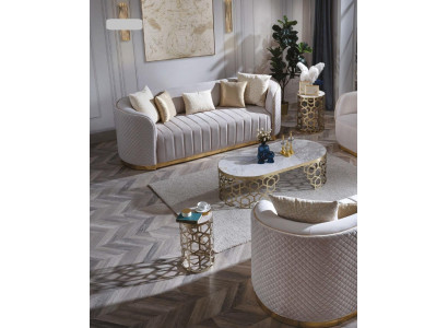 Ovals dīvāns Trīsgabalu dīvāni mēbeles Sofa iekārtojums dzīvojamā istaba audekls