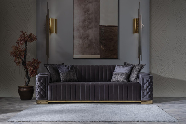 Chesterfield Dīvāngarnitūras dīvāns polster Set 3 gabali Dīvāns Dīvāns Samts
