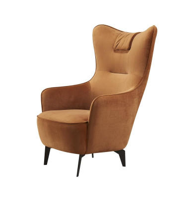 Oranžs krēsls ādas krēsls 76 x 80 cm vienvietīgs luksus dizaina mēbele