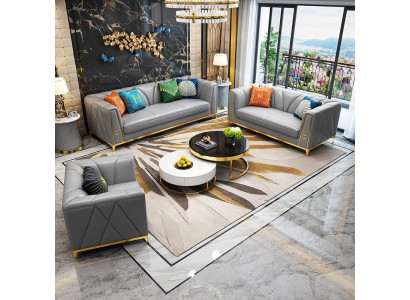 Sofas komplekts polster sēdoša iekārta 2 daļu komplekts 3+2 vietām Jauna dīvāns ādas dīvāns