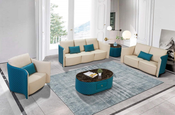 Trīsvietīga itāļu stila sofa 3-vietīga moderna ādas sofa dīvāns