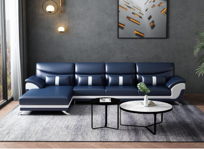 Stūra izliekta forma dzīvojamā istaba dīvāns dīvāngalda komplekts polsterizēti auduma mēbeles ādas dīvāni.