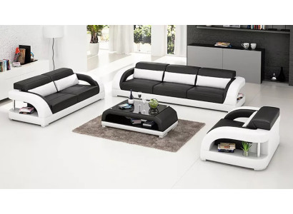 Dzīvojamā telpa ar mīksto sēdkrēslu komplektu 3+2+1 sēdvietas Dizainera sofa Ledus sofa Moderna sofa